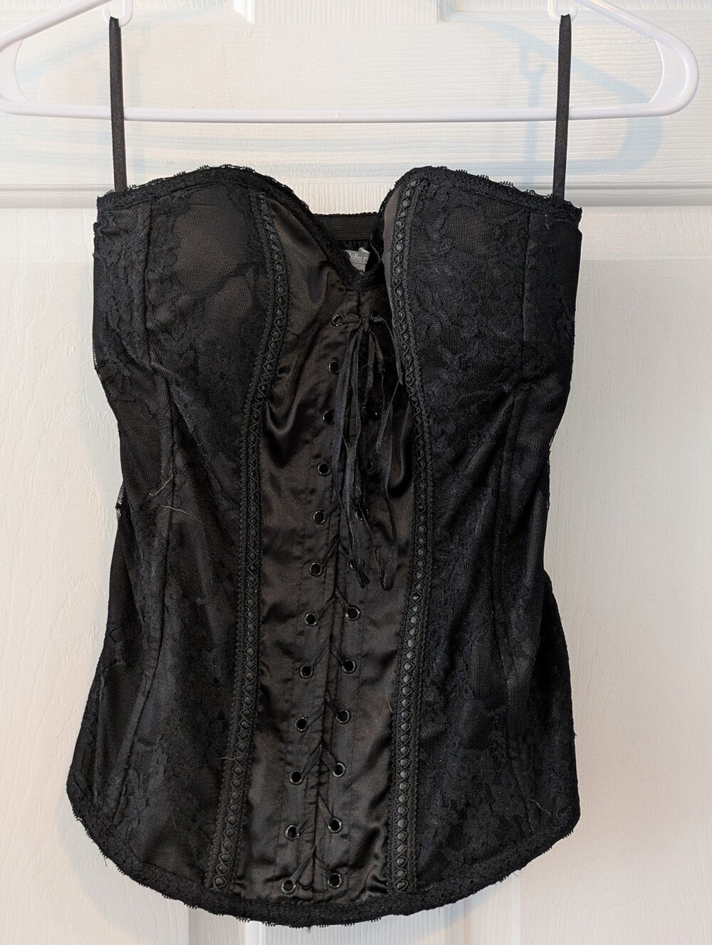 Charlotte Russe Black Lace Corset Camisole